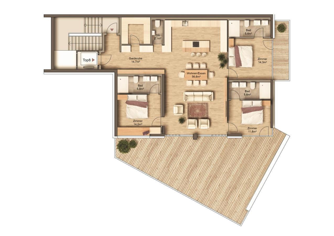 Panorama Residence Moesern Зеефелд в Тирол Екстериор снимка